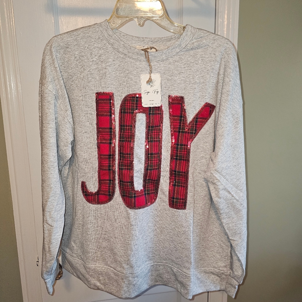 Plaid JOY Gray Women's Hoodie